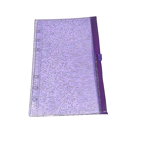 PVC半透明拉鍊袋|A6活頁本現金收納袋|6孔文件資料袋